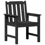 Chaises de jardin vidaXL 4 Pièces Noir 65 5x55 5x88 cm HDPE
