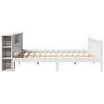 vidaXL Lit bibliothèque sans matelas blanc 200x200 cm bois pin massif