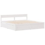 vidaXL Cadre de lit sans matelas blanc 200x200 cm bois massif de pin