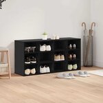 vidaXL Cabinet à chaussures avec étagère Chêne noir 103 x 30 x 51 cm
