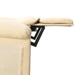 vidaXL Fauteuil inclinable Crème Tissu