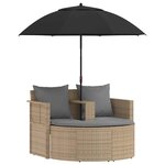 vidaXL Canapé de jardin 8 pc polyrotin Beige et Gris clair