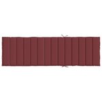 vidaXL Coussin de chaise longue rouge bordeaux mélangé 200x50x4 cm