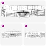 vidaXL Ensemble de canapés d'extérieur 6 pc Naturel et Crème