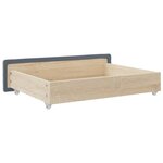 vidaXL Tiroirs de rangement dessous de lit 2 Pièces gris foncé