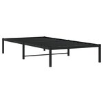 vidaXL Cadre de lit métal sans matelas noir 100x190 cm