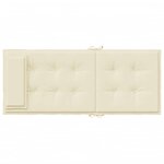 vidaXL Coussins de chaise à dossier haut lot de 2 crème tissu oxford