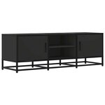 vidaXL Meuble TV noir 120x35x41 cm bois d'ingénierie et métal