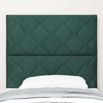 vidaXL Tête de lit avec tête de lit Vert foncé 100 cm Velours