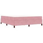 vidaXL Cadre de lit avec matelas Rose 180 x 200 cm tissu