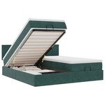 VidaXL Cadre de lit ottoman avec matelas vert foncé 180x200cm velours