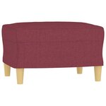 vidaXL Ensemble de canapés 3 Pièces avec coussins Rouge bordeaux Tissu