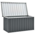 vidaXL Boîte de rangement de jardin Gris 129x67x65 cm