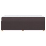 vidaXL Cadre de lit avec matelas Marron foncé 90 x 190 cm tissu