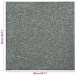 vidaXL Tapis 20 Pièces Vert 50 x 50 cm 100  Polypropylène