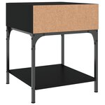 vidaXL Tables de chevet 2 Pièces noir 40x41x50 cm bois d’ingénierie