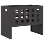 Foyer Rectangulaire vidaXL Noir 50x30x40 cm Acier