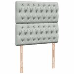 vidaXL Sommier à lattes de lit et matelas Gris clair 80x200 cm Velours