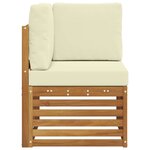 vidaXL Canapé d'angle extérieur Bois d'Acacia Massif Naturel