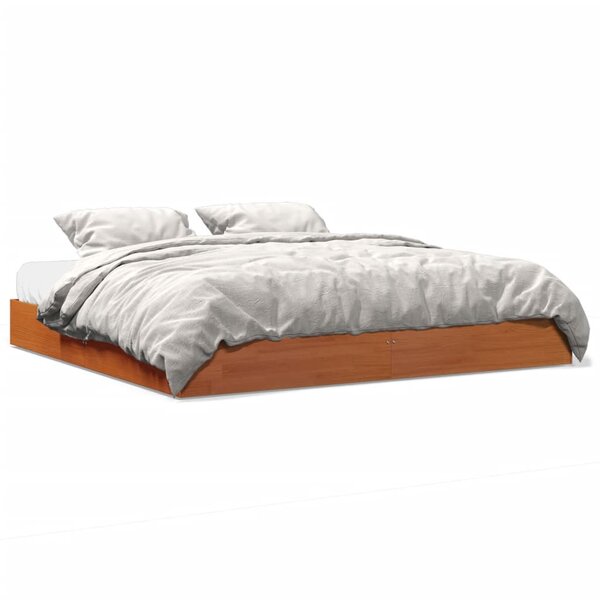 vidaXL Cadre de lit sans matelas cire marron 180x200cm bois pin massif