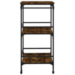 vidaXL Chariot de cuisine chêne fumé 60 5x50x105 cm bois d'ingénierie