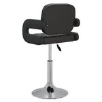 vidaXL Chaises pivotantes à manger lot de 6 noir similicuir