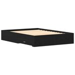 vidaXL Cadre de lit Chêne noir 135 x 190 cm Bois d'ingénierie