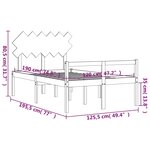 vidaXL Lit pour personne âgée sans matelas blanc bois massif