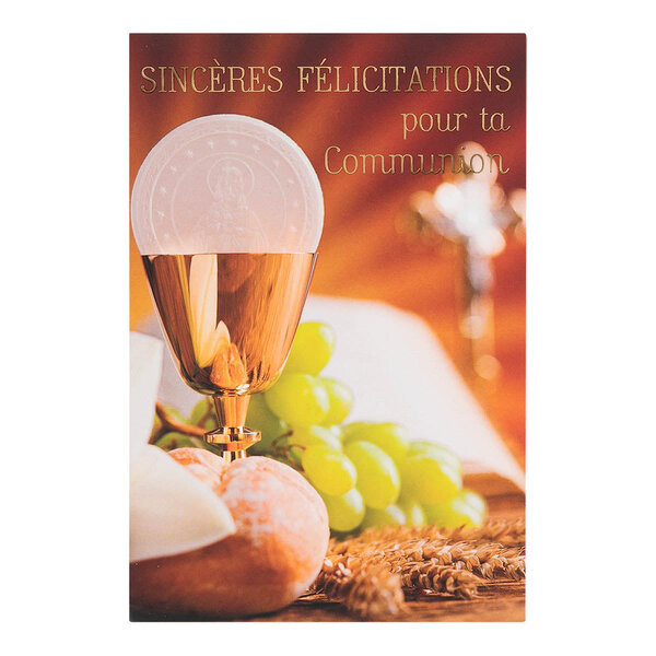 Carte Communion Raisin - Draeger paris