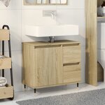 vidaXL Armoire lavabo de salle de bain chêne sonoma bois d'ingénierie
