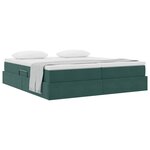 vidaXL Lit avec rangement et matelas Vert foncé 200 x 200 cm Velours