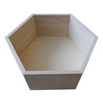 3 étagères hexagones en bois 27 x 23 5 x 10 cm