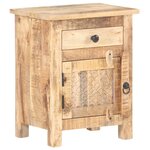 vidaXL Table de chevet 40x30x50 cm Bois de manguier brut