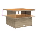 vidaXL Ensemble à manger de jardin coussins 4 Pièces beige résine tressée