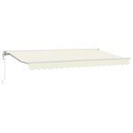 vidaXL Auvent Rétractable Crème 400 x 200 cm Polyester et métal