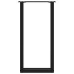 vidaXL Pieds de table console en U  2 pièces  noir  28 x (72-73) cm  acier