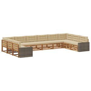 vidaXL Ensembles de canapés 10 pc Bois d'Acacia Massif