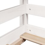 vidaXL Lit superposé avec échelle et toit sans matelas blanc 80x200 cm