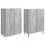 vidaXL Ensemble de Meubles 2 Pièces Sonoma gris Bois d'ingénierie