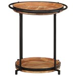 vidaXL Table d'appoint Ø55x60 cm bois massif d'acacia