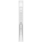 vidaXL Panier de gabion en forme de U avec 6 poteaux Fer 620x20x200 cm
