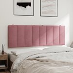 vidaXL Coussin de tête de lit rose 140 cm velours