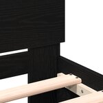 vidaXL Cadre de lit avec tête de lit en chêne noir  180 x 200 cm en bois d'ingénierie
