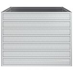 vidaXL Lit surélevé de jardin 100x100x77 cm Acier galvanisé Argenté