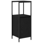 vidaXL Set de meubles de salle de bain 3 pièces Chêne Noir Bois d'ingénierie