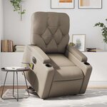 vidaXL Fauteuil inclinable de massage électrique cappuccino similicuir