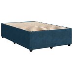 vidaXL Sommier à lattes de lit et matelas bleu foncé 120x190cm velours