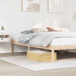 vidaXL Boîte de rangement avec fenêtre transparente 2 Pièces Crème