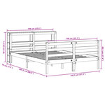vidaXL Cadre de lit sans matelas blanc 140x200 cm bois de pin massif