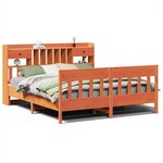 vidaXL Cadre de lit sans matelas cire marron 200x200cm bois pin massif